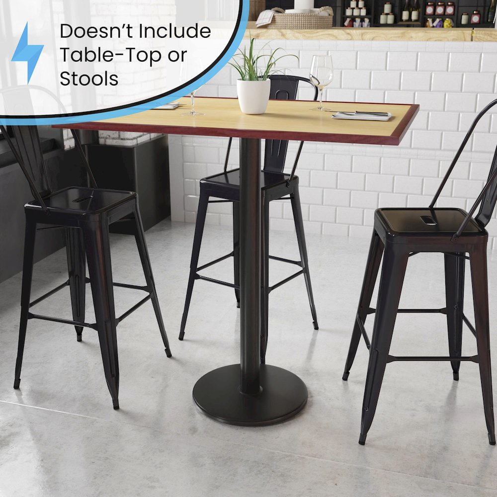 18'' Round Restaurant Table Base with 3'' Dia. Bar Height Column. Picture 5