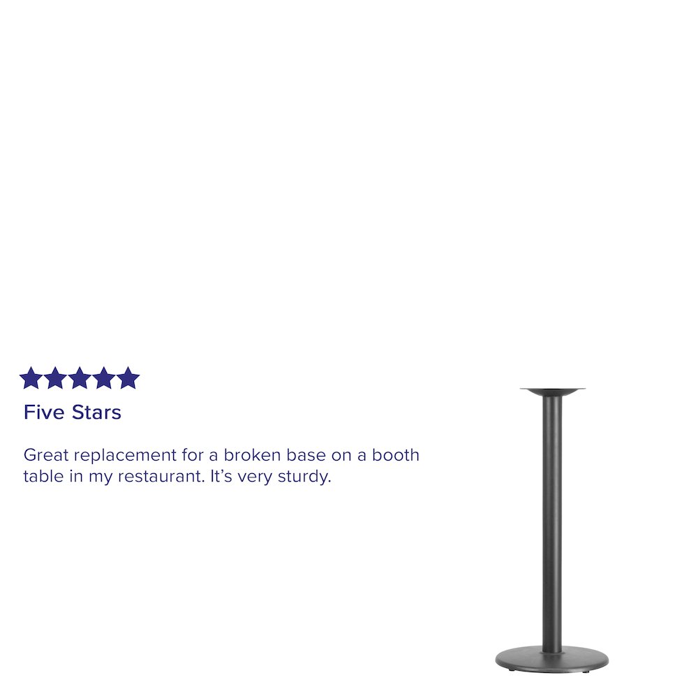 18'' Round Restaurant Table Base with 3'' Dia. Bar Height Column. Picture 4