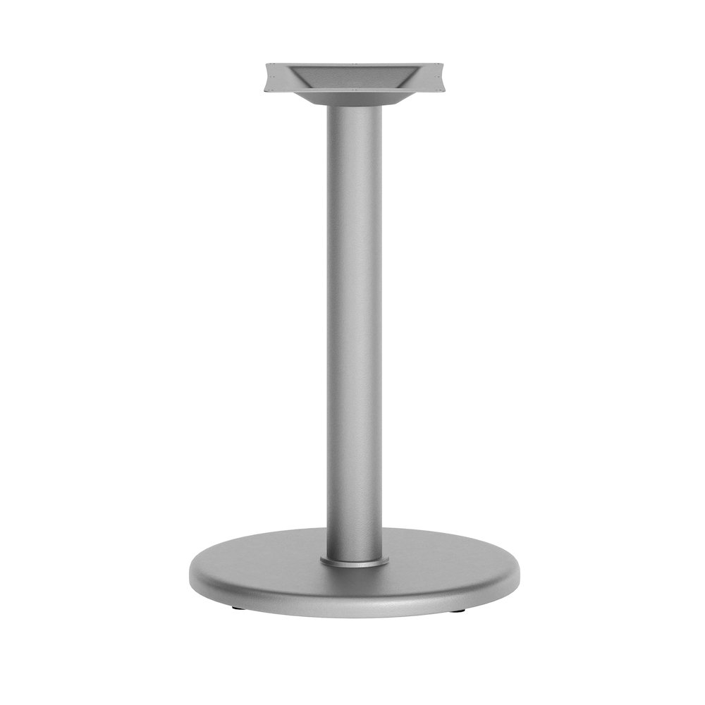 18'' Round Restaurant Table Base with 3'' Dia. Table Height Column, Silver. Picture 7
