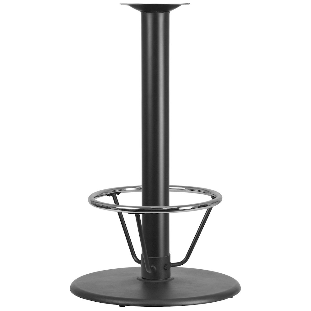 24'' Round Restaurant Table Base with 4'' Dia. Bar Height Column and Foot Ring. Picture 1