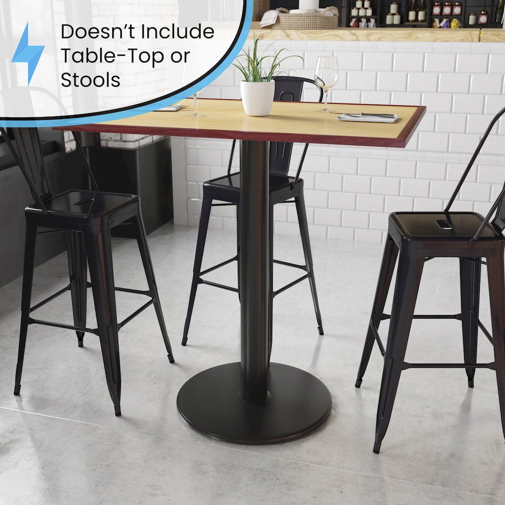 24'' Round Restaurant Table Base with 4'' Dia. Bar Height Column. Picture 5