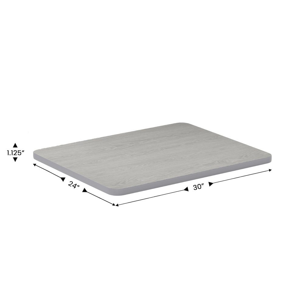 24'' x 30'' Rectangular Table Top with White or Gray Reversible Laminate Top. Picture 5