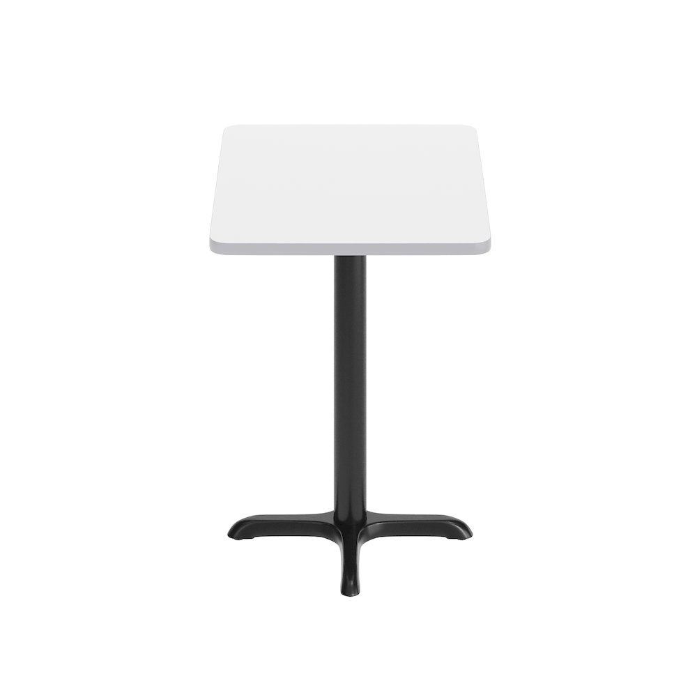 24'' x 30'' White Rectangular Laminate Table Top with Black Table Height Base. Picture 7
