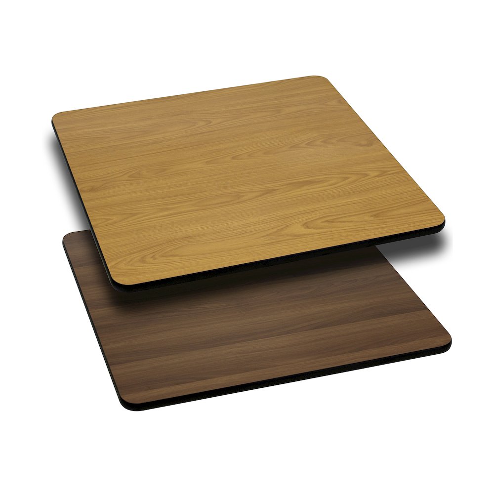 24'' Square Table Top with Natural or Walnut Reversible Laminate Top. Picture 1