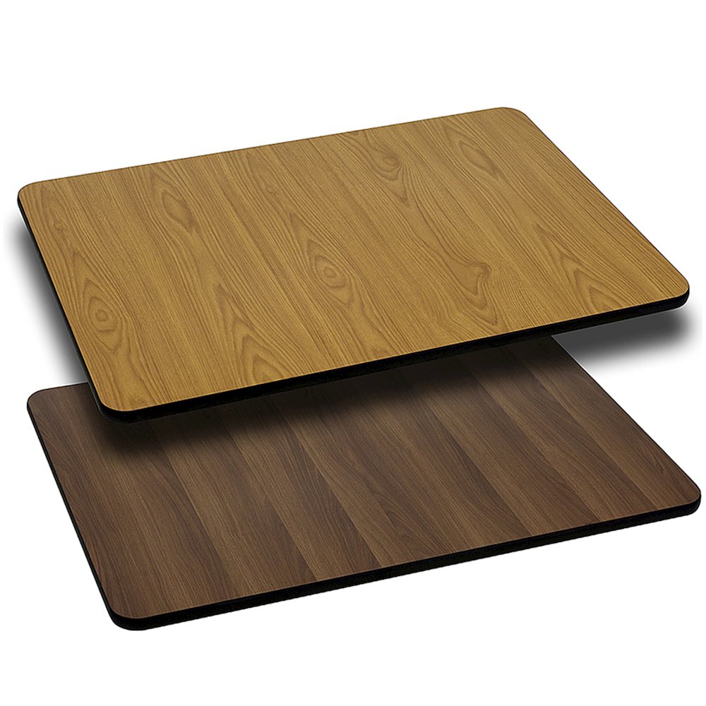 24'' x 42'' Rectangular Table Top with Natural or Walnut Reversible Laminate Top. Picture 1