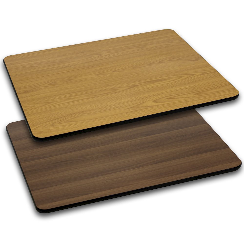 30'' x 48'' Rectangular Table Top with Natural or Walnut Reversible Laminate Top. Picture 1