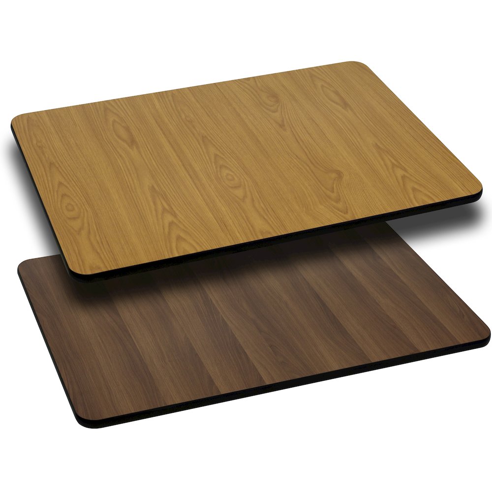 30'' x 60'' Rectangular Table Top with Natural or Walnut Reversible Laminate Top. Picture 1
