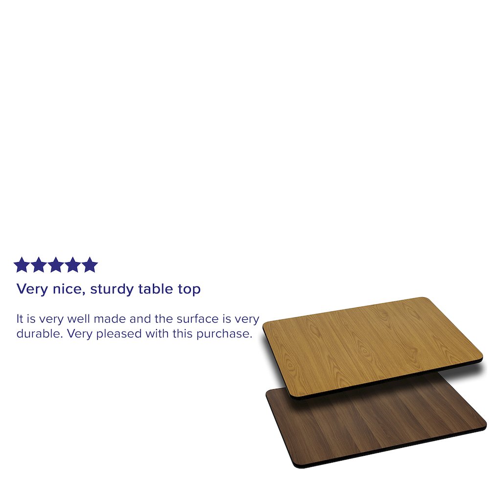 30'' x 60'' Rectangular Table Top with Natural or Walnut Reversible Laminate Top. Picture 2