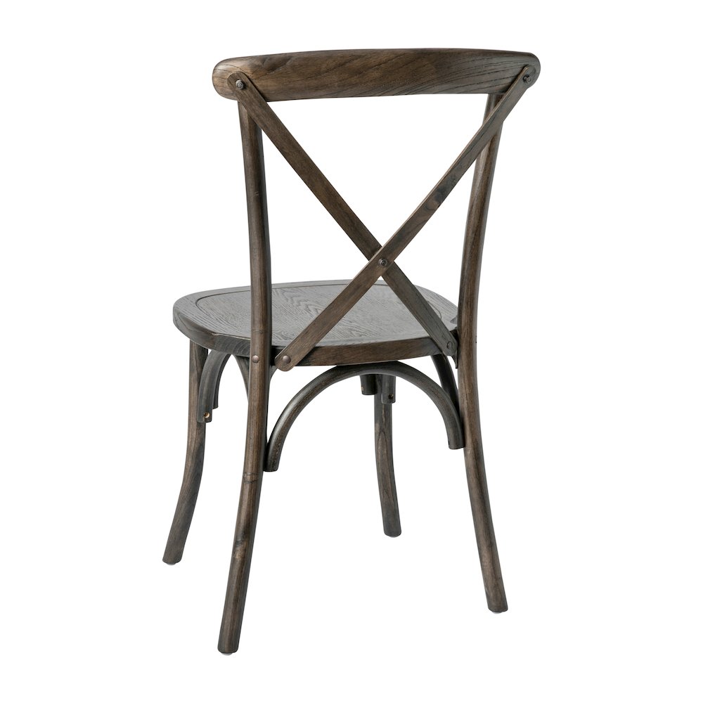 Stackable Early American Wood Cross Back Chair. Picture 7