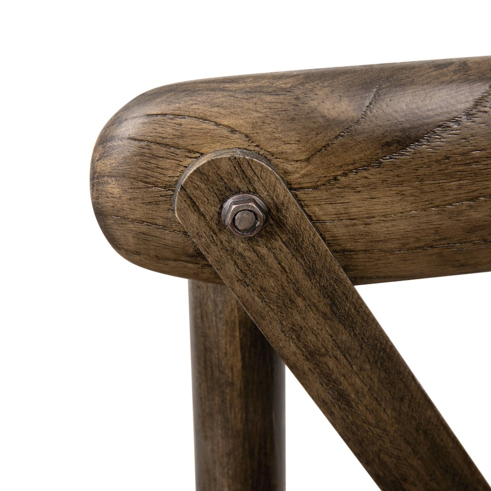 Stackable Early American Wood Cross Back Chair. Picture 8