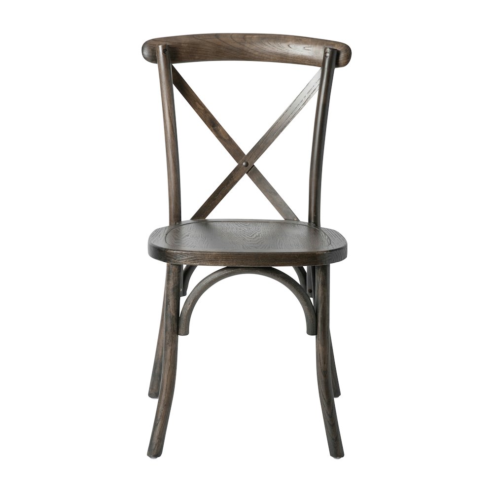 Stackable Early American Wood Cross Back Chair. Picture 10