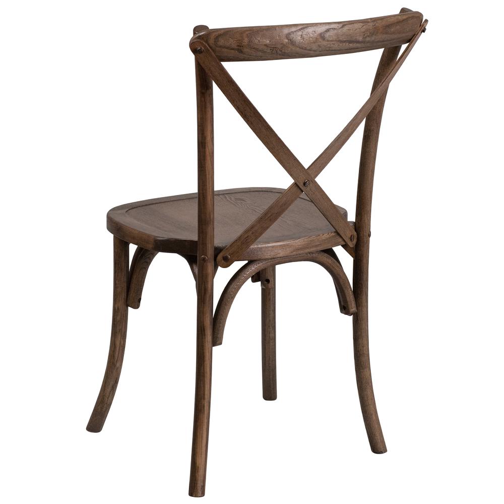 Stackable Early American Wood Cross Back Chair. Picture 4