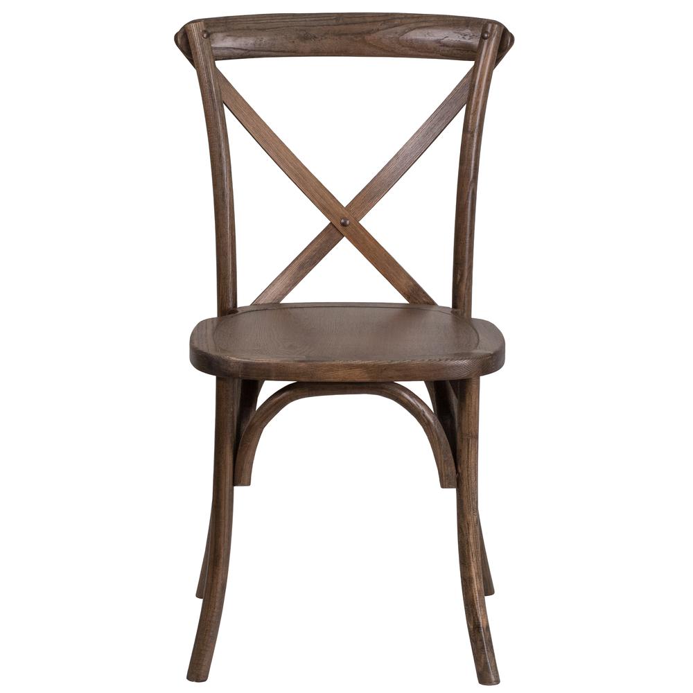 Stackable Early American Wood Cross Back Chair. Picture 5