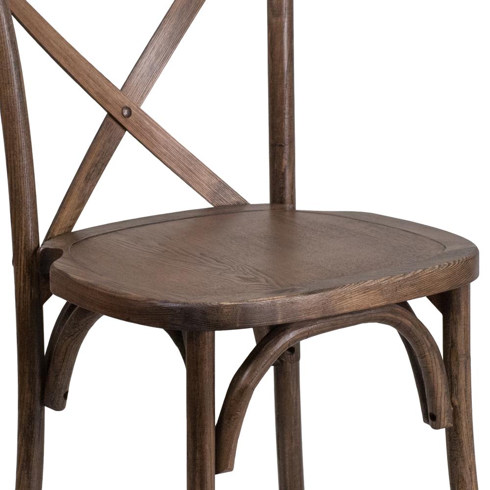 Stackable Early American Wood Cross Back Chair. Picture 7