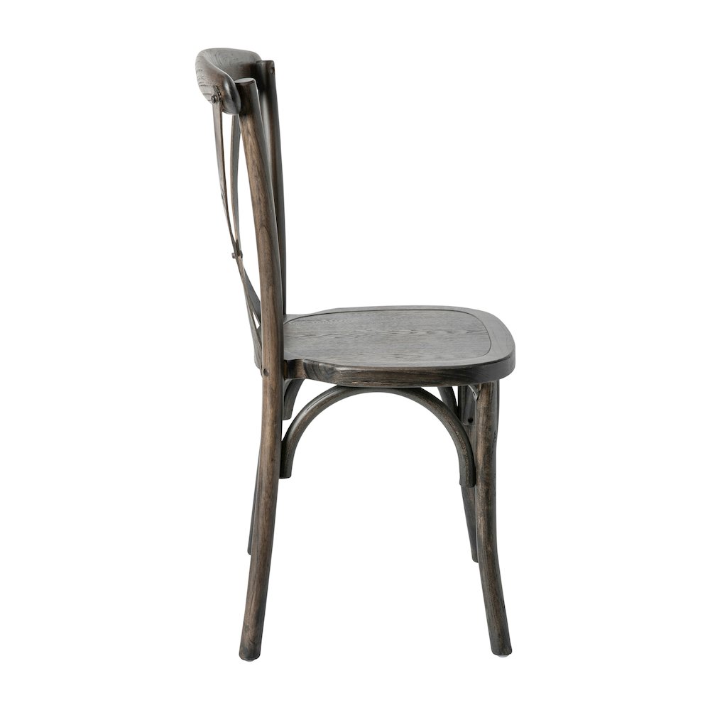 Stackable Early American Wood Cross Back Chair. Picture 9