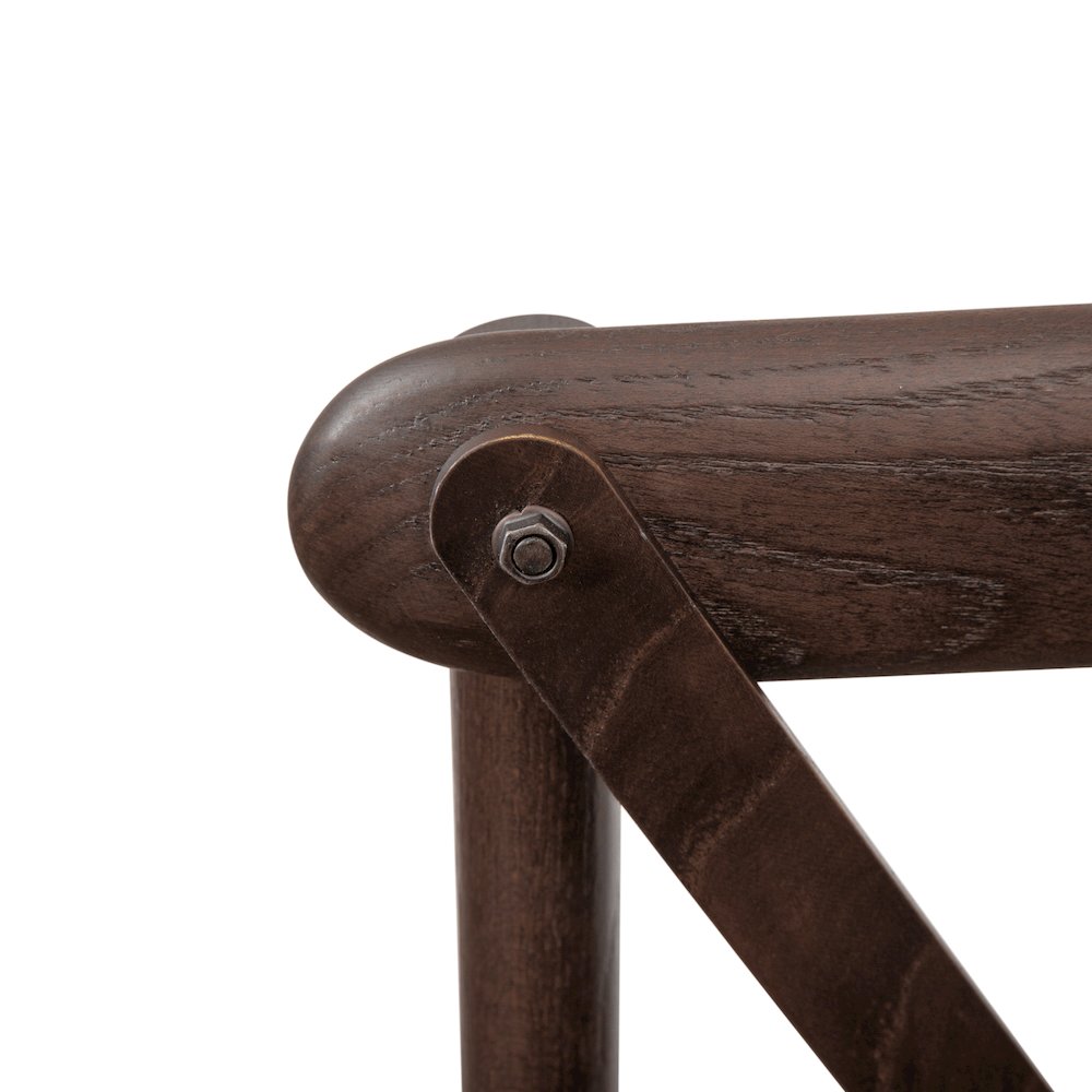 Stackable Mahogany Wood Cross Back Chair. Picture 11