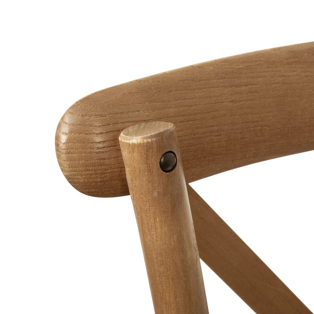 Stackable Pecan Wood Cross Back Chair. Picture 8