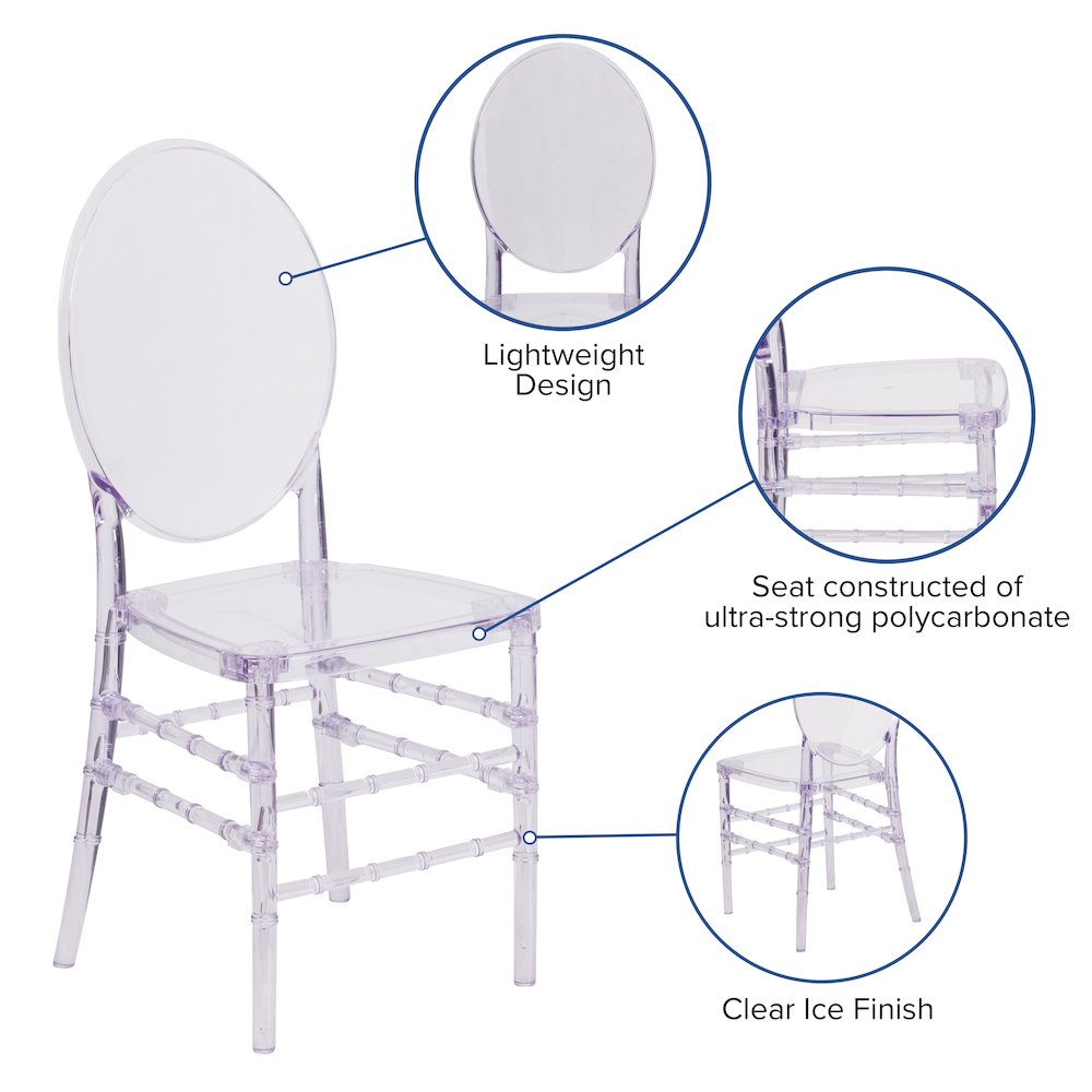 Elegance Crystal Ice Stacking Florence Chair. Picture 5