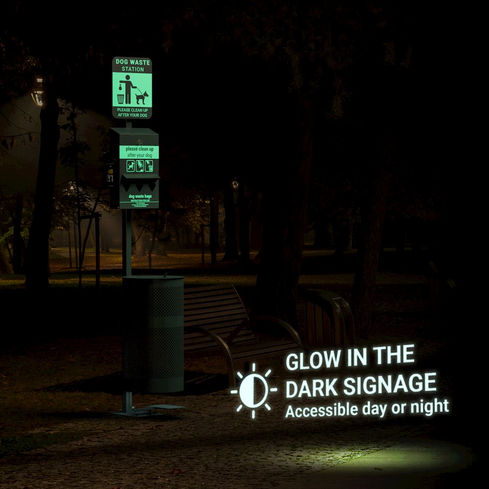 Pet Waste Station with Lidded Pedal Trash Can. Picture 7