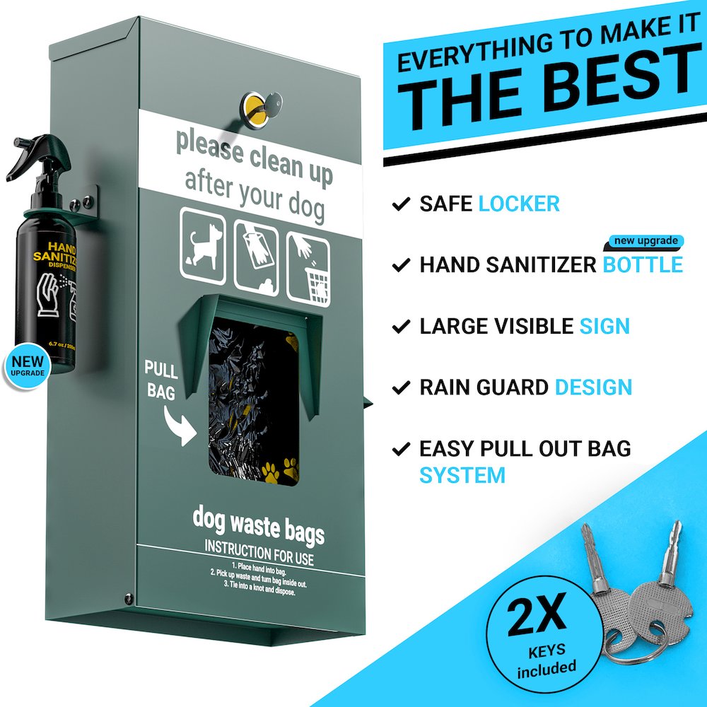 Pet Waste Bag Dispenser with Hand Sanitizer Bottle. Picture 5