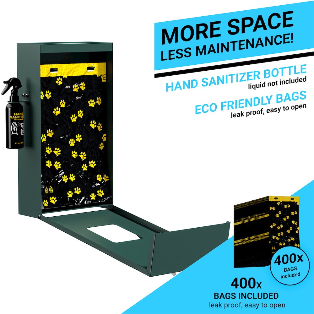 Pet Waste Bag Dispenser with Hand Sanitizer Bottle. Picture 6