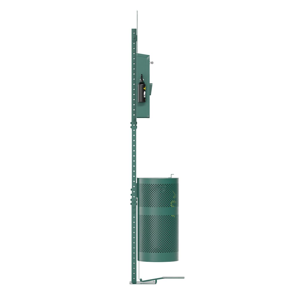 Pet Waste Station with Lidded Pedal Trash Can. Picture 9