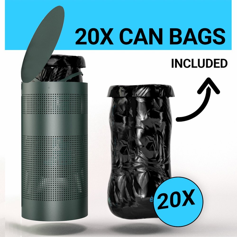 Pet Waste Lidded Trash Can. Picture 7