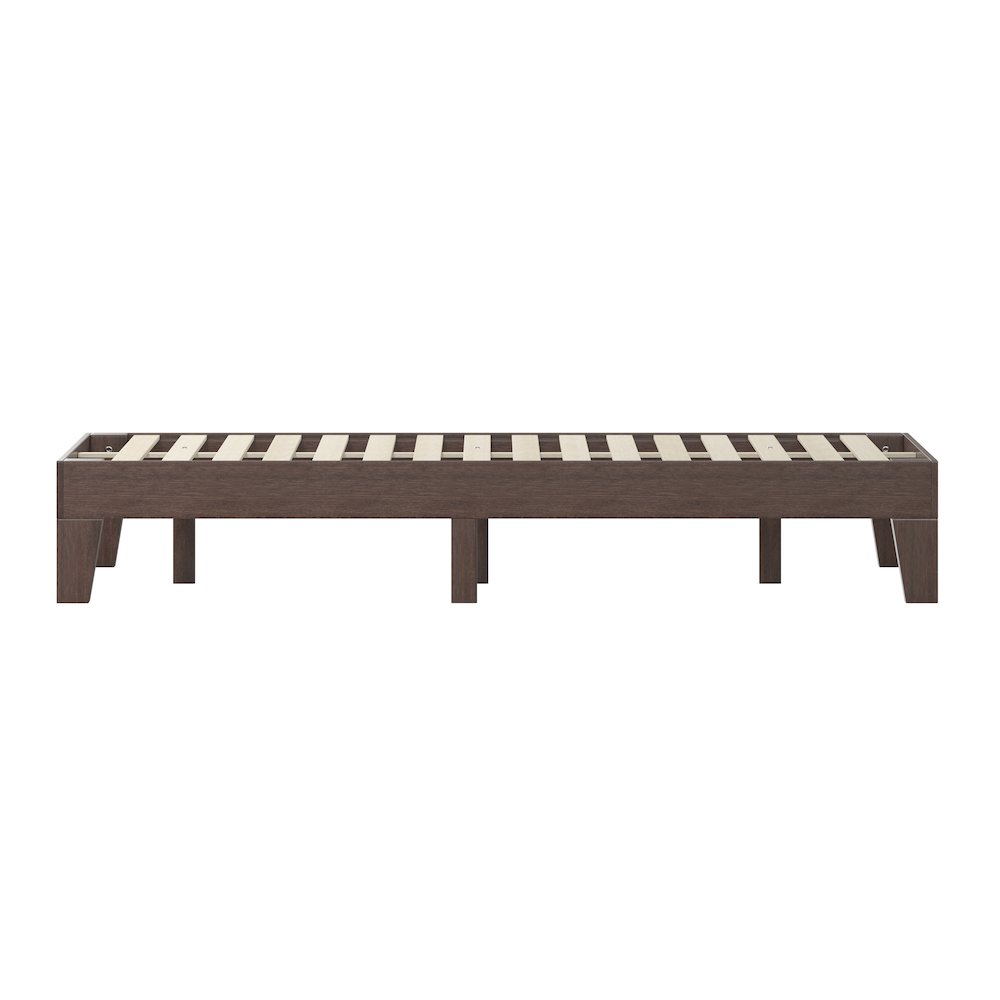Wood Full Platform Bed with Wooden Support Slats, No Box Spring Required. Picture 9