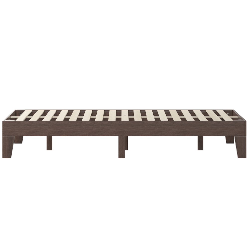 Wood King Platform Bed with Wooden Support Slats, No Box Spring Required. Picture 9