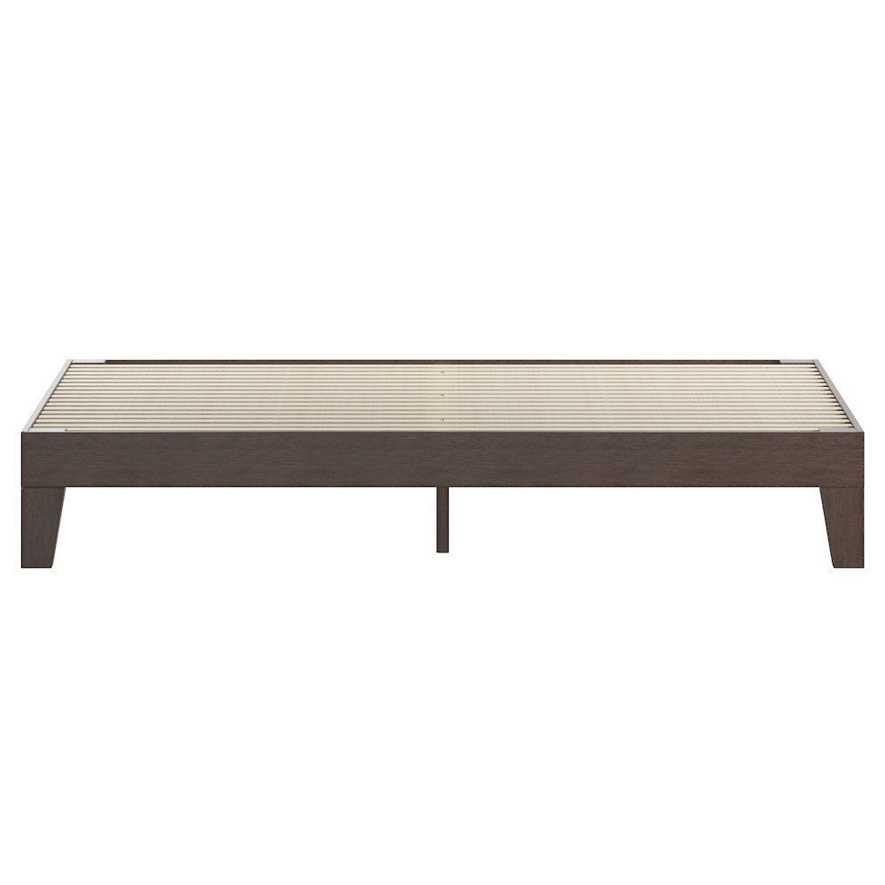 Wood King Platform Bed with Wooden Support Slats, No Box Spring Required. Picture 10
