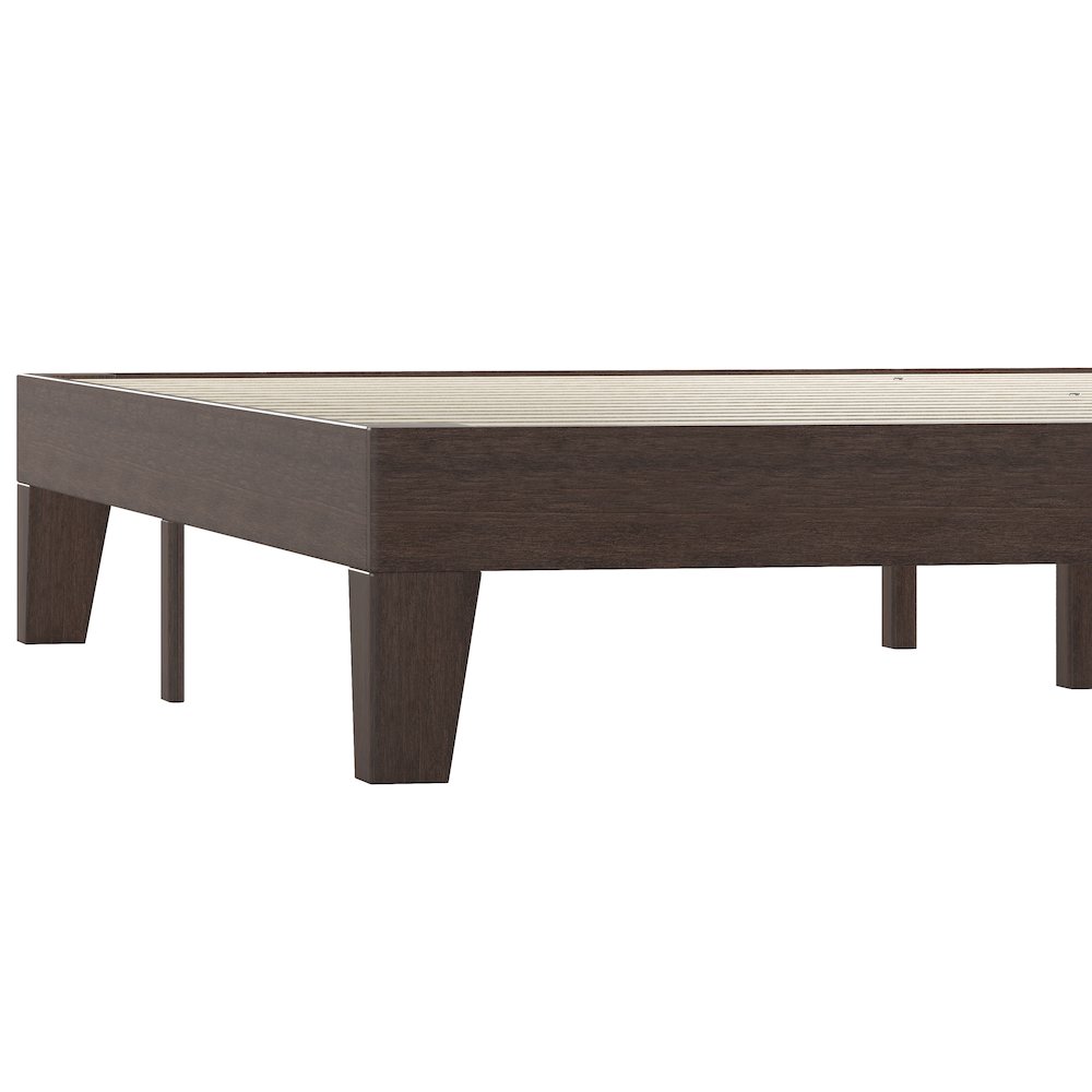 Wood King Platform Bed with Wooden Support Slats, No Box Spring Required. Picture 8