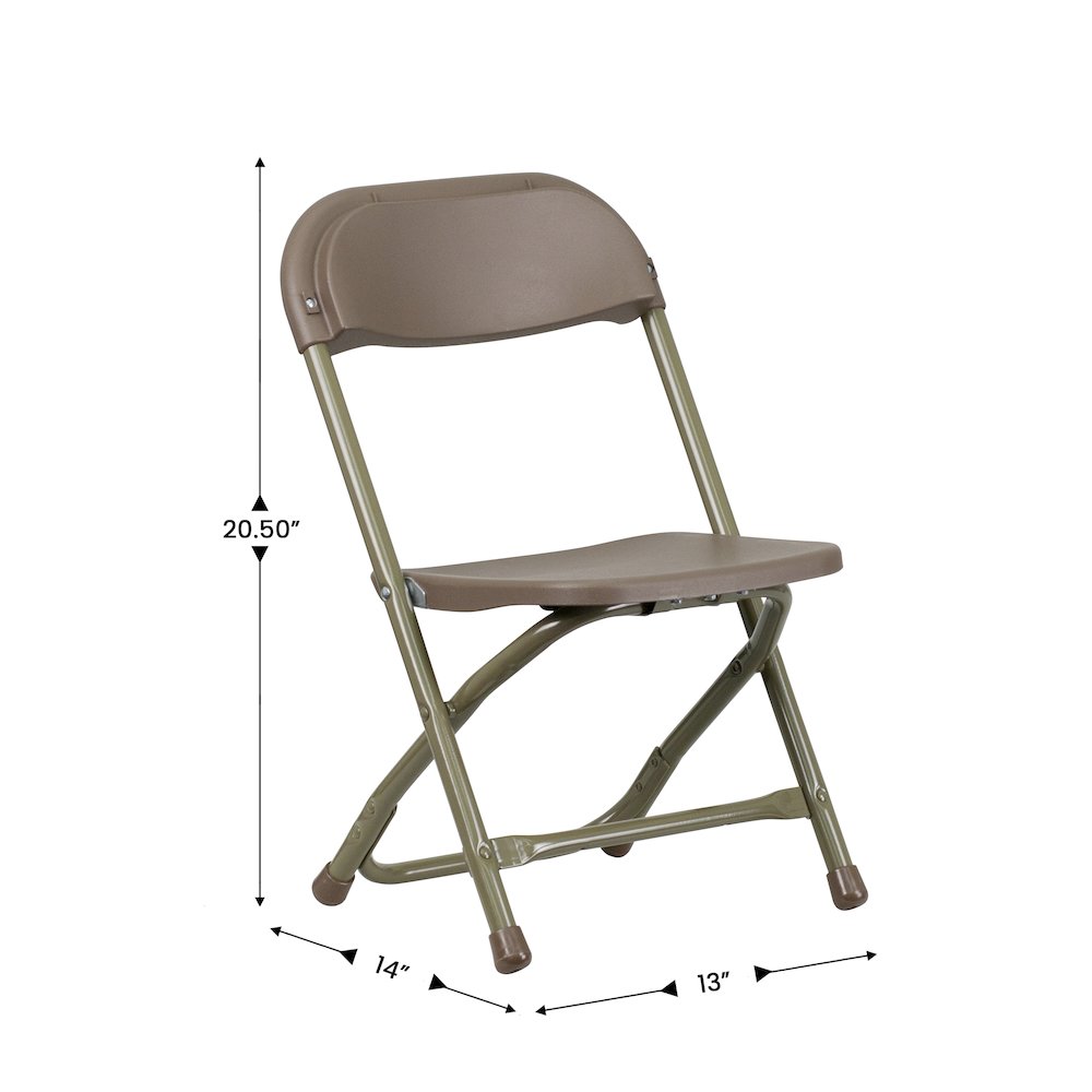 2 Pk. Kids Brown Plastic Folding Chair. Picture 6