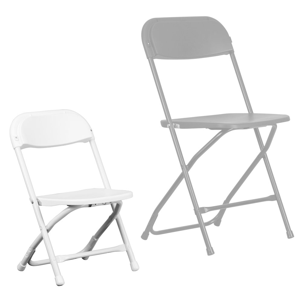 2 Pk. Kids White Plastic Folding Chair. Picture 11
