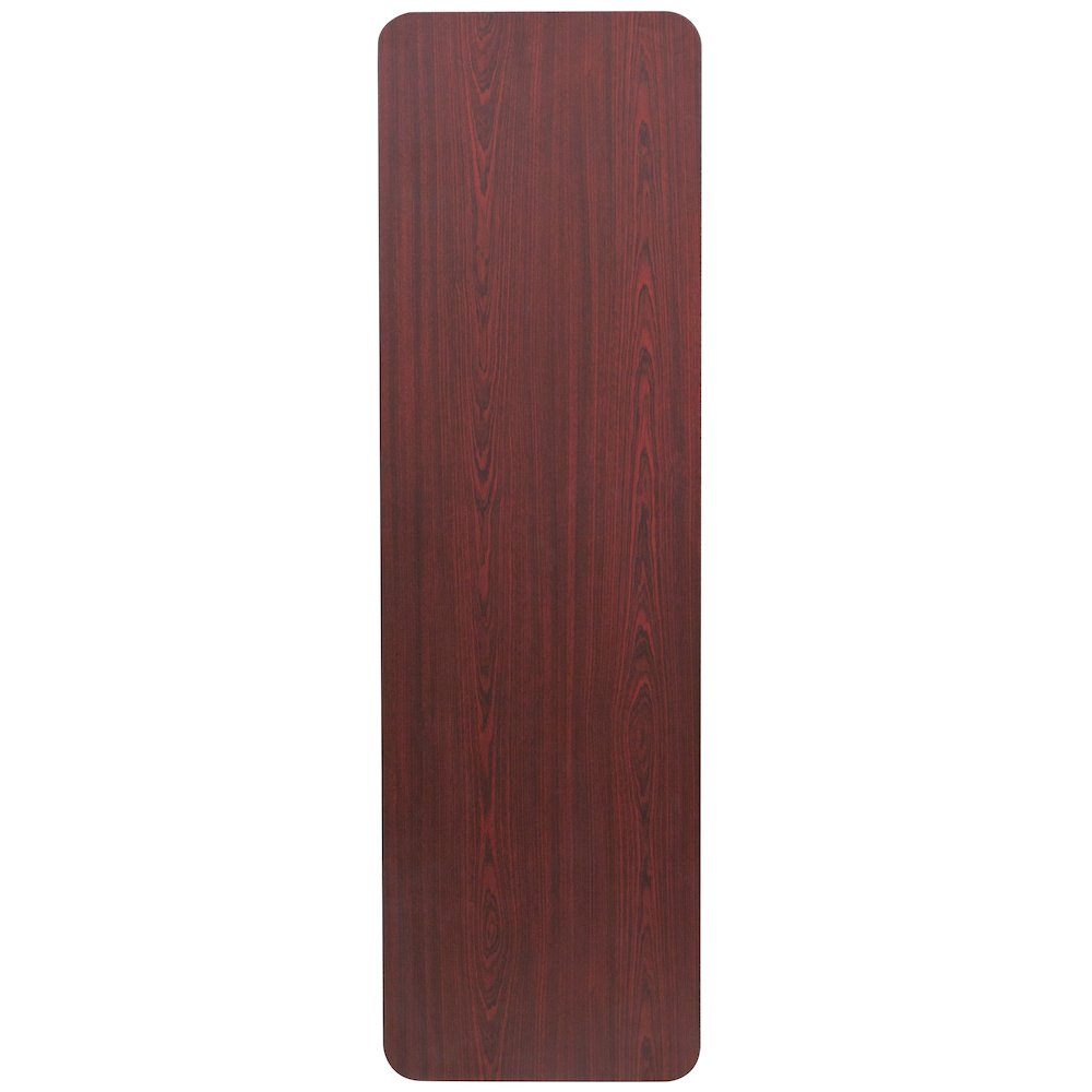 5-Foot Mahogany Melamine Laminate Folding Training Table. Picture 2
