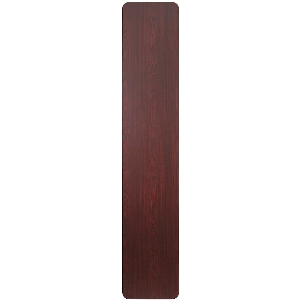 8-Foot Mahogany Melamine Laminate Folding Training Table. Picture 2