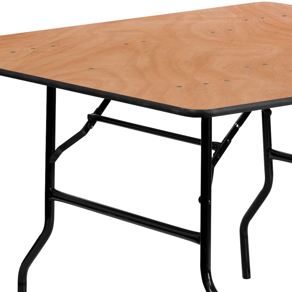 4-Foot Square Wood Folding Banquet Table. Picture 10