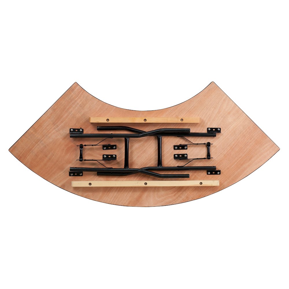 5.5 ft. x 2 ft. Serpentine Wood Folding Banquet Table. Picture 2