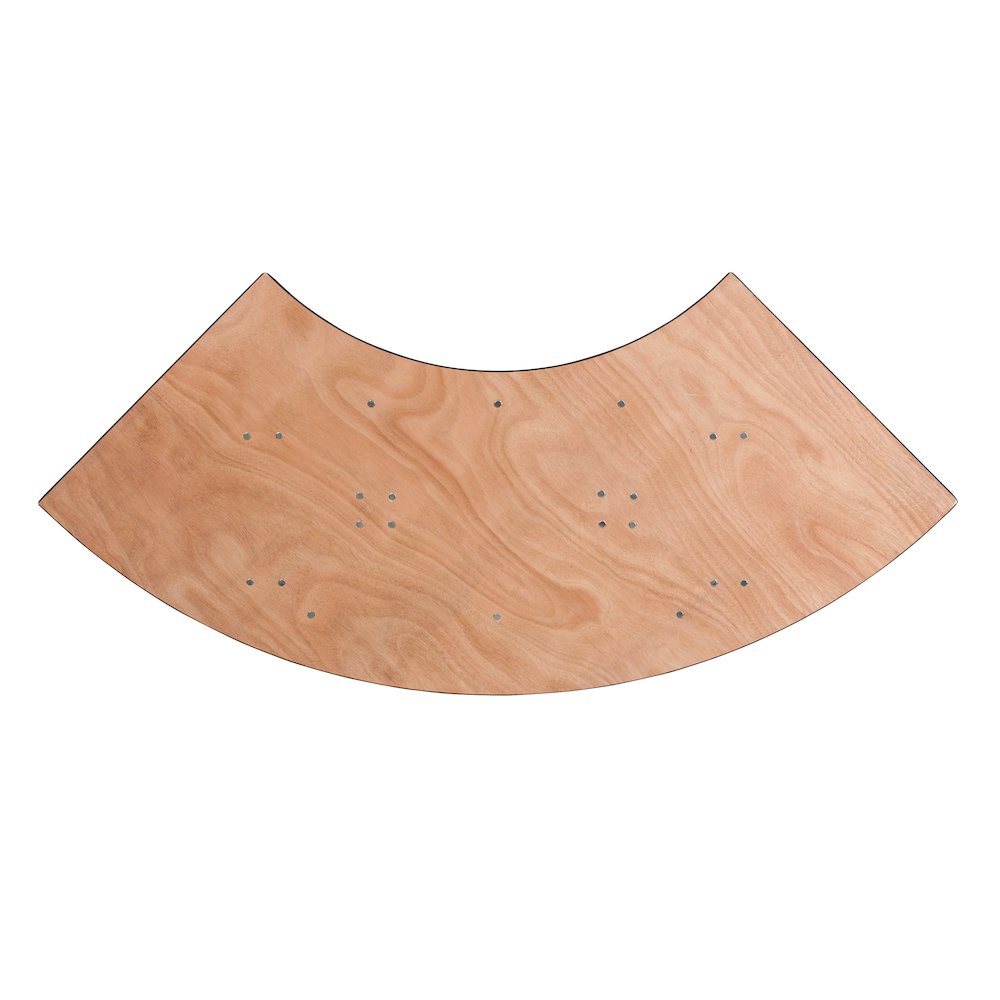 5.5 ft. x 2 ft. Serpentine Wood Folding Banquet Table. Picture 3