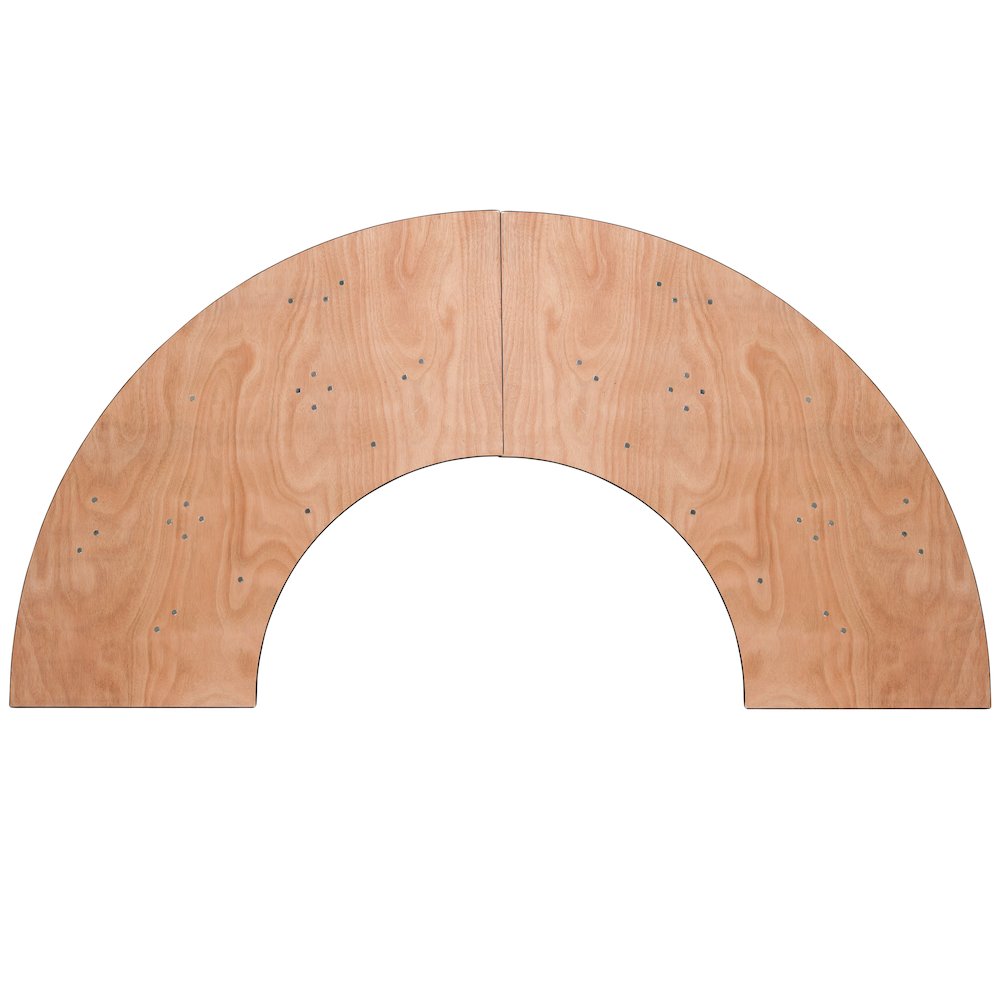 5.5 ft. x 2 ft. Serpentine Wood Folding Banquet Table. Picture 5