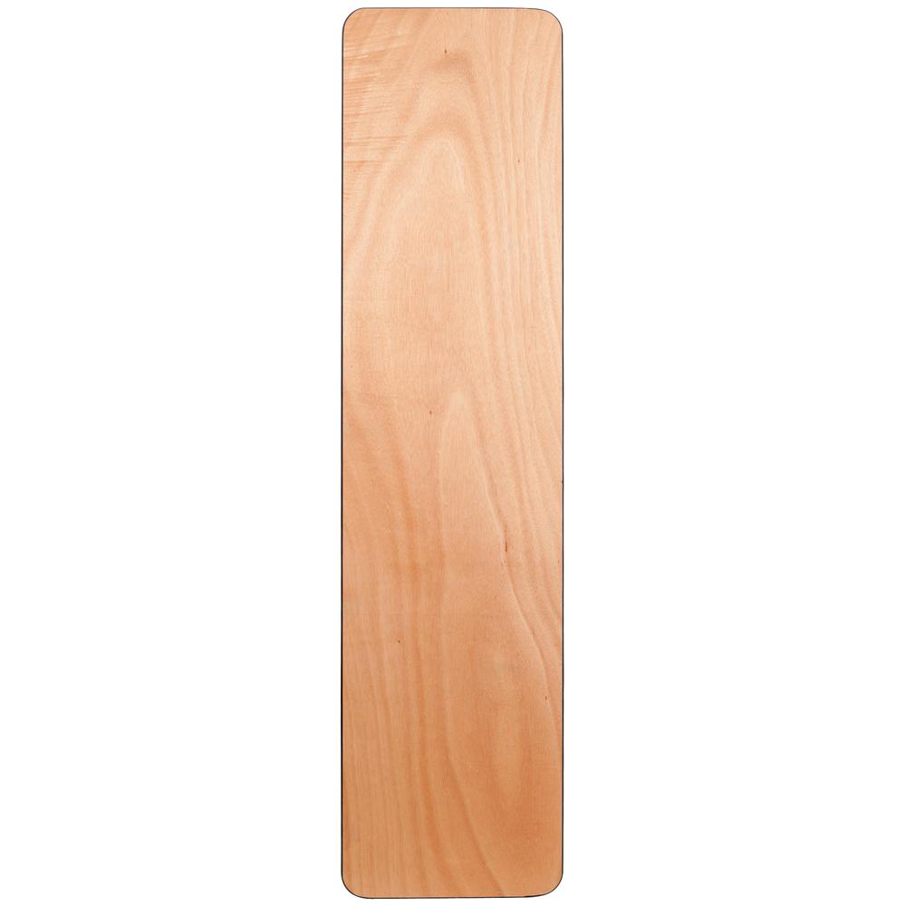 6-Foot Rectangular Wood Folding Training / Seminar Table with Smooth Clear Coated Finished Top. Picture 3