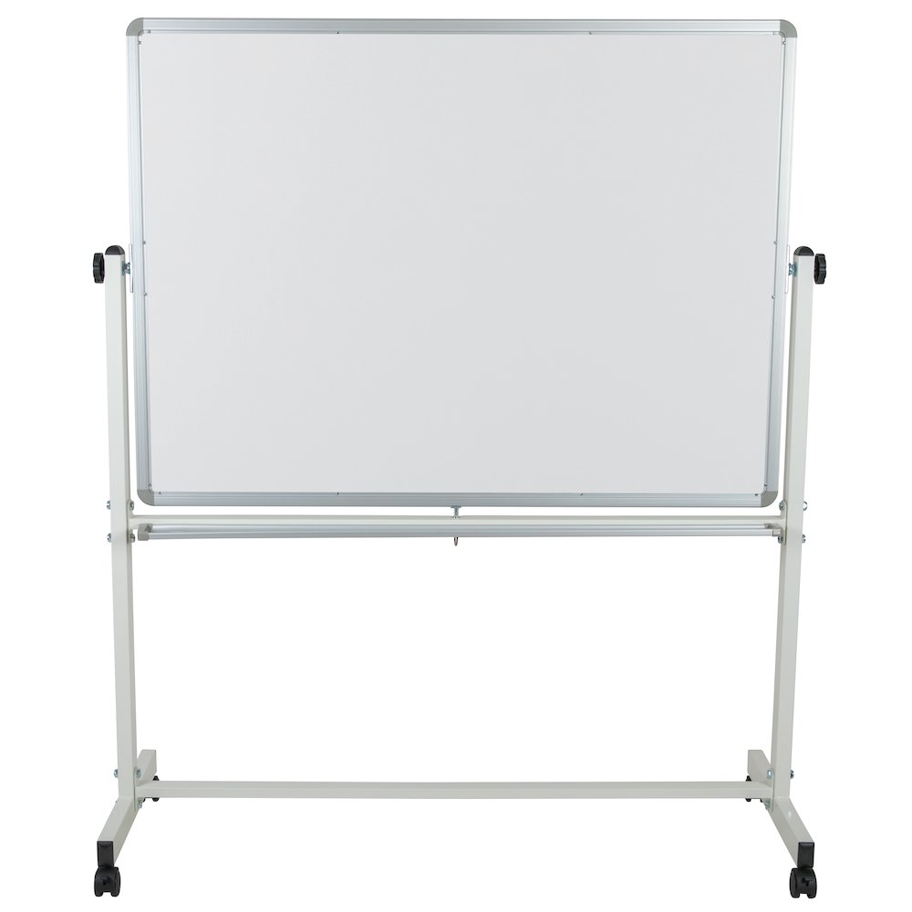 Reversible Mobile Cork Bulletin Board and White Board with Pen Tray, 53"W x 62.5"H. Picture 9