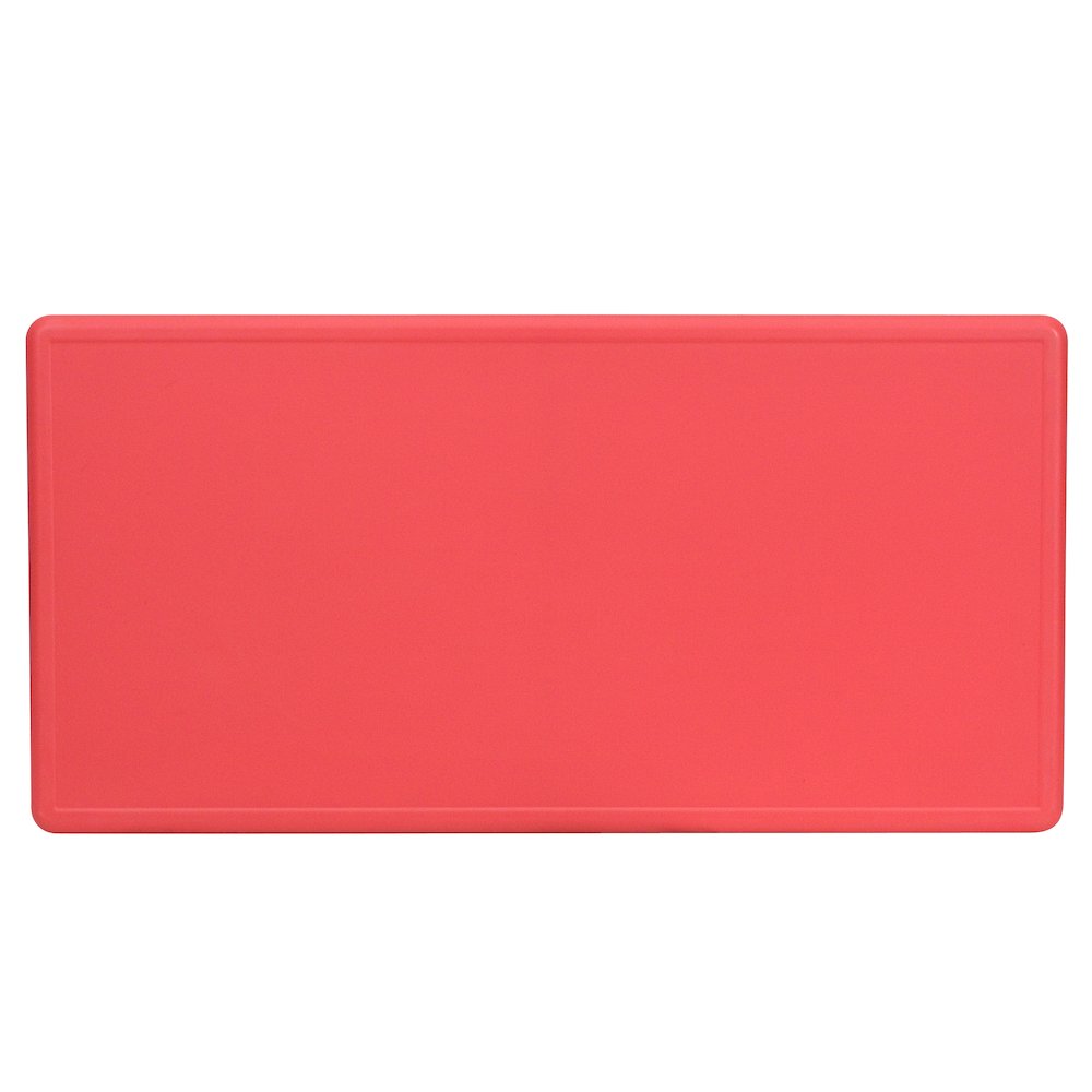 24''W x 48''L Rectangular Red Plastic Height Adjustable Activity Table. Picture 3