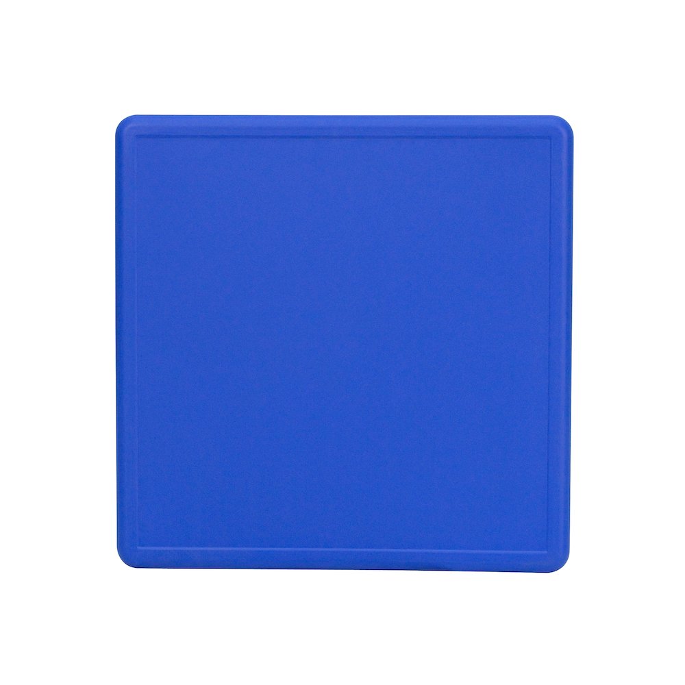 24'' Square Blue Plastic Height Adjustable Activity Table. Picture 3
