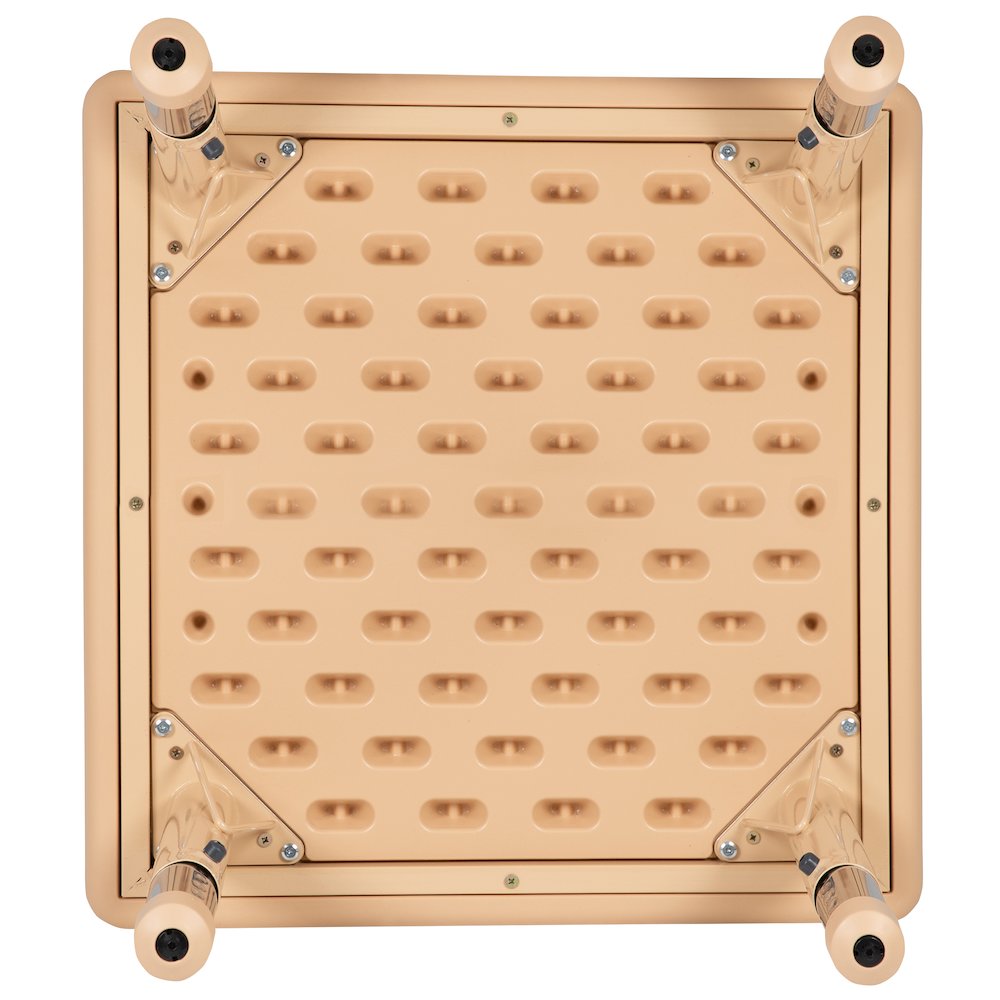 24" Square Natural Plastic Height Adjustable Activity Table. Picture 9
