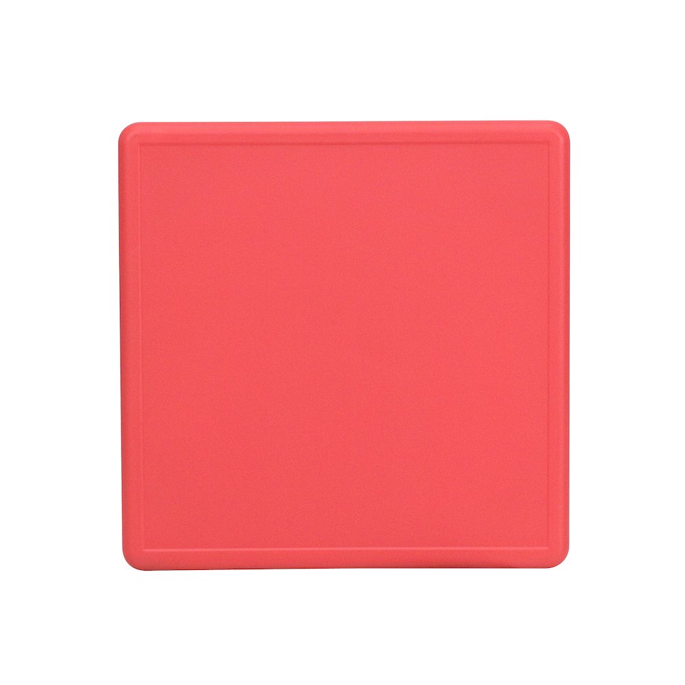 24'' Square Red Plastic Height Adjustable Activity Table. Picture 3