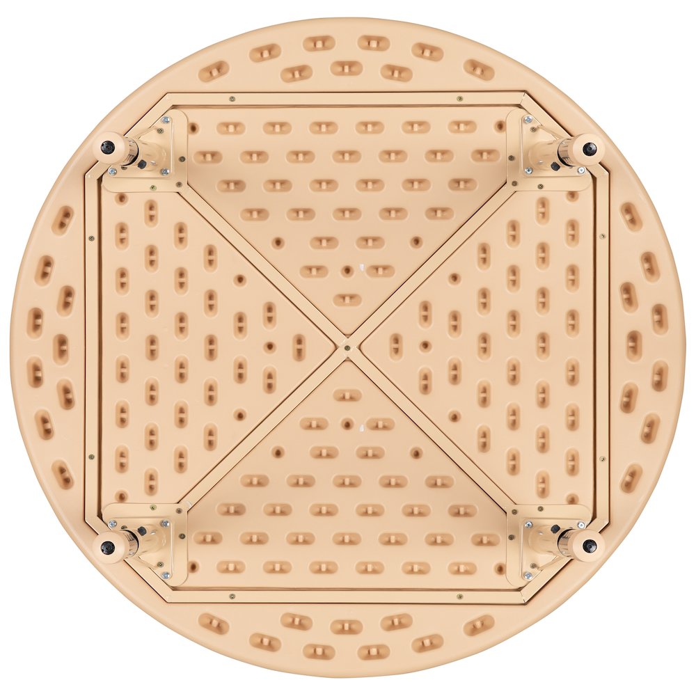 45" Round Natural Plastic Height Adjustable Activity Table. Picture 5