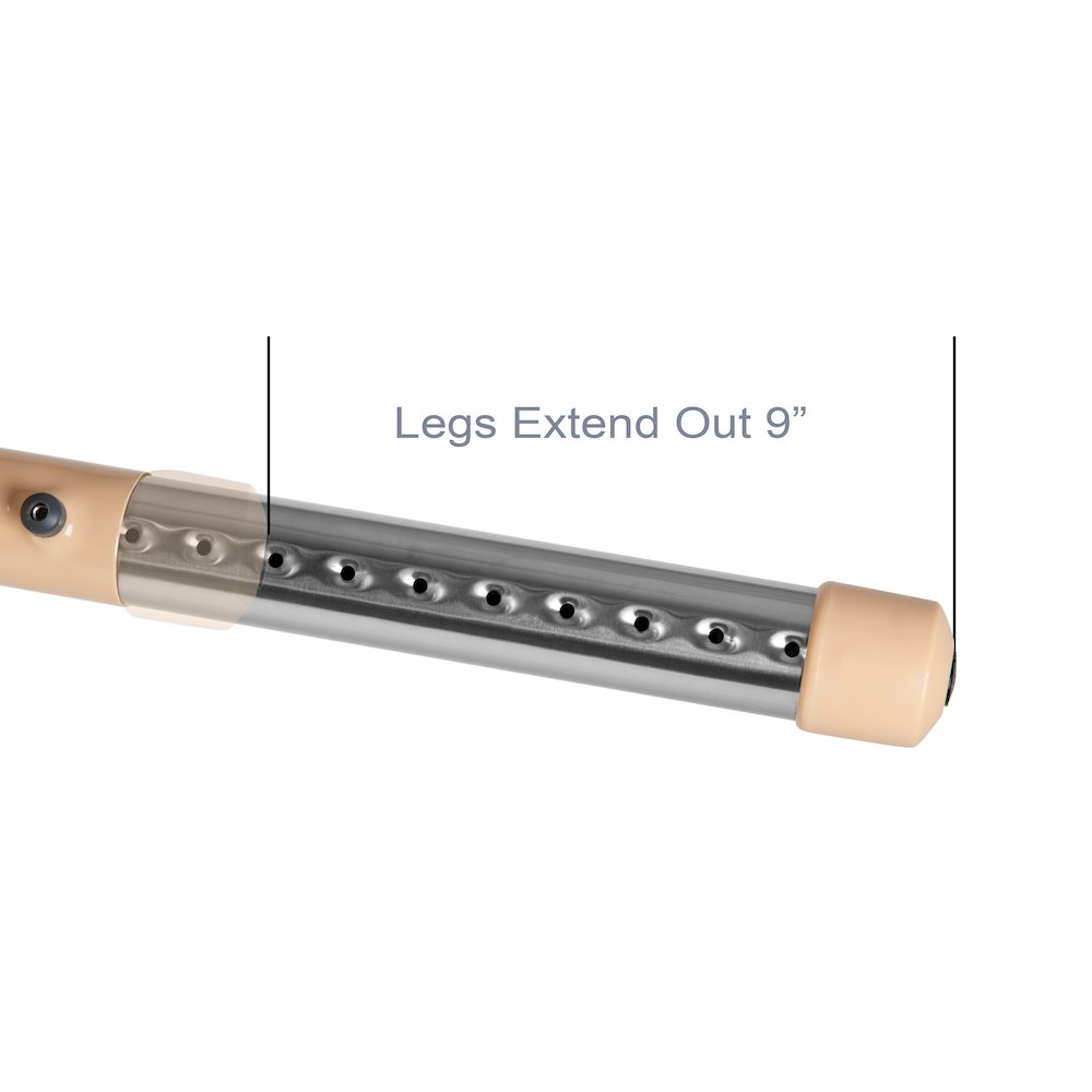 45" Round Natural Plastic Height Adjustable Activity Table. Picture 7