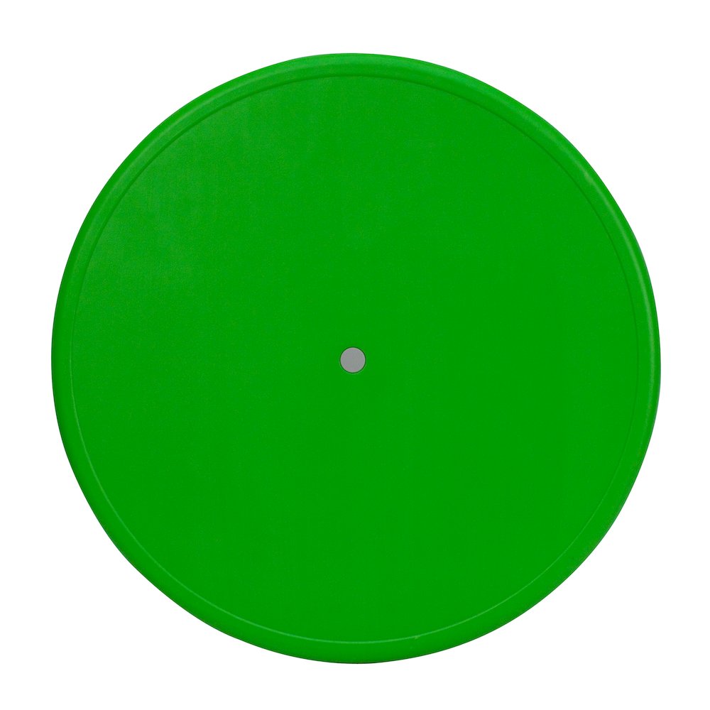 33'' Round Green Plastic Height Adjustable Activity Table. Picture 3