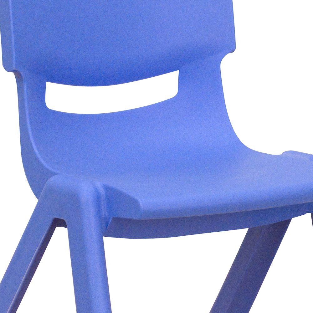 23.625''W x 47.25''L Blue Plastic Height Activity Table Set with 6 Chairs. Picture 6