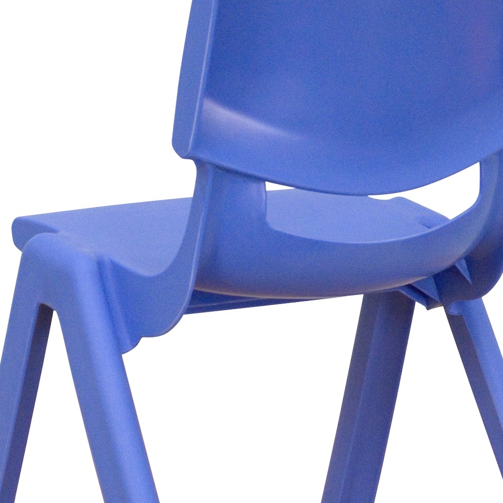 23.625''W x 47.25''L Blue Plastic Height Activity Table Set with 6 Chairs. Picture 8